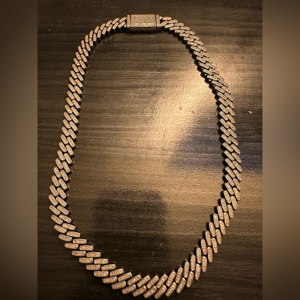 925 10mm 18in Diamond Cuban